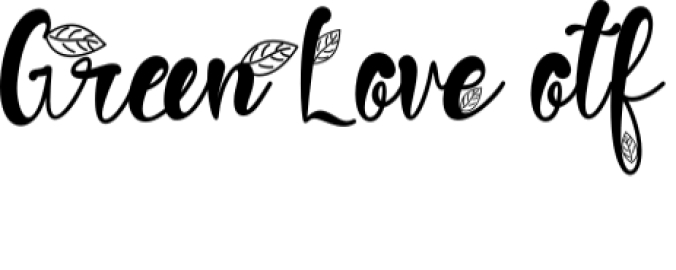 Green Love Font Preview