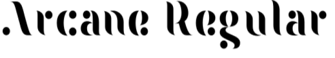 Arcane Font Preview