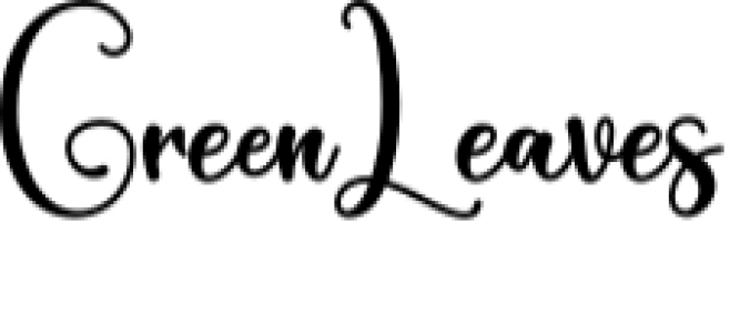 Green Leaves Font Preview