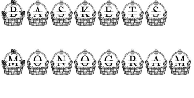 Baskets Monogram Font Preview
