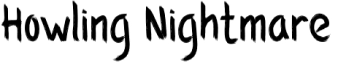 Howling Nightmare Font Preview