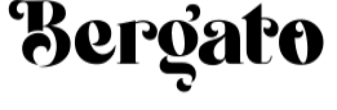 Bergato Font Preview