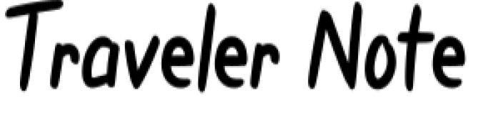 Traveler Note Font Preview