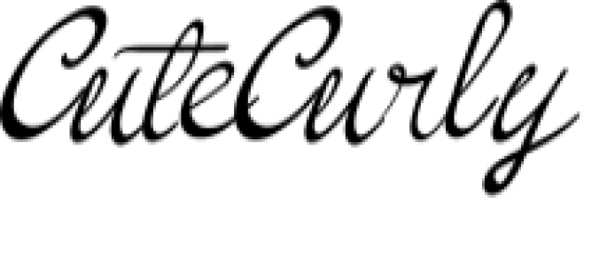 Cute Curly Font Preview