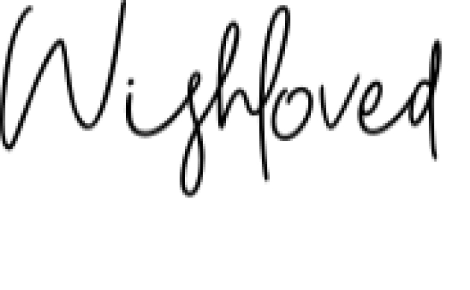 Wishloved Font Preview