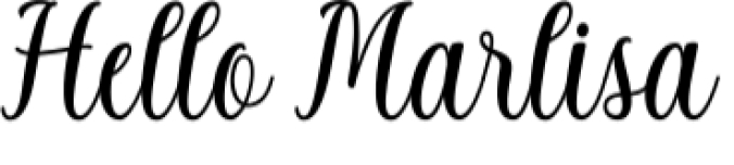 Hello Marlisa Font Preview