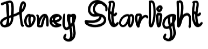 Honey Starlight Font Preview