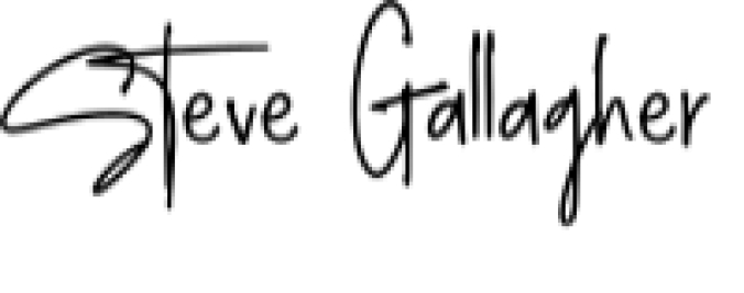 Steve Gallagher Font Preview