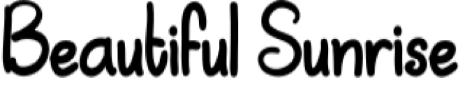 Beautiful Sunrise Font Preview
