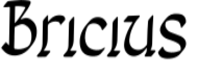 Bricius Font Preview