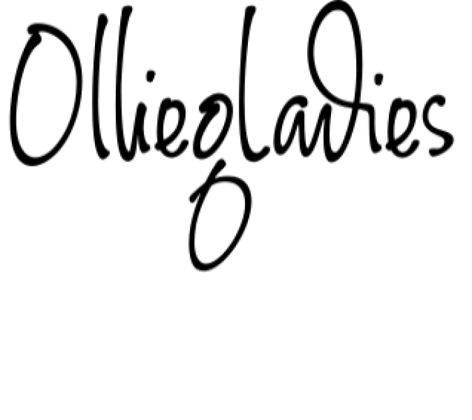 Olliegladies Font Preview