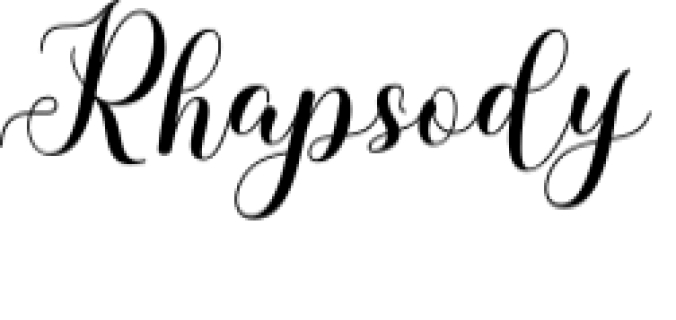 Rhapsody Font Preview