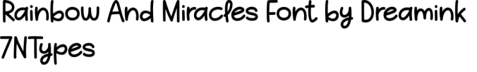 Rainbow and Miracles Font Preview