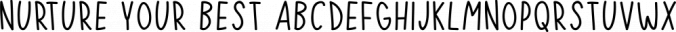 Nurture Your Best Font Preview