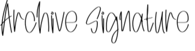 Archive Signature Font Preview