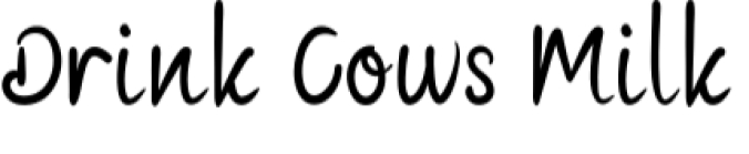 Drink Cows Milk Font Preview