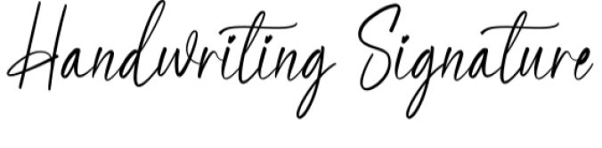 Handwriting Signature Font Preview