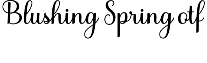 Blushing Spring Font Preview