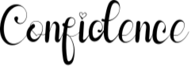 Confidence Font Preview