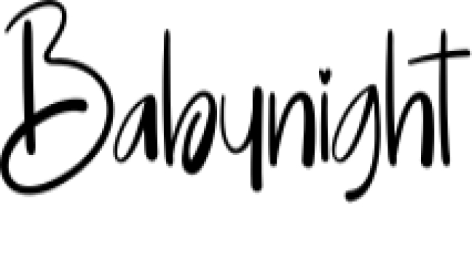Babynight Font Preview