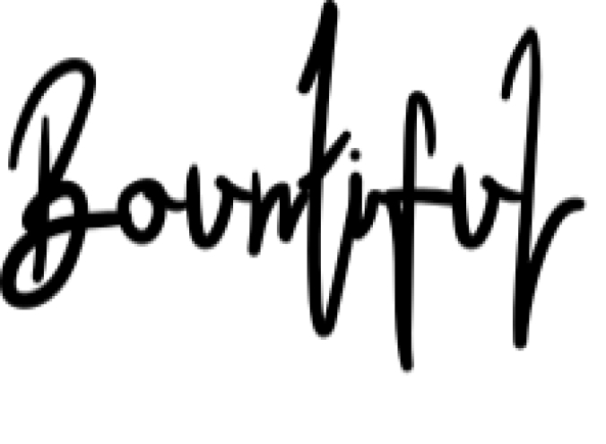 Bountiful Font Preview