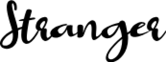 Stranger Font Preview