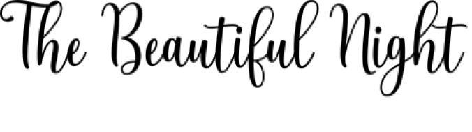 The Beautiful Night Font Preview