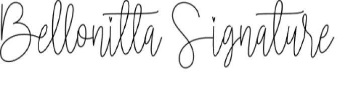 Bellonitta Signature Font Preview