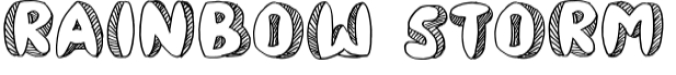 Rainbow Storm Font Preview