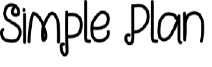 Simple Plan Font Preview