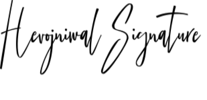 Hevojniwal Signature Font Preview