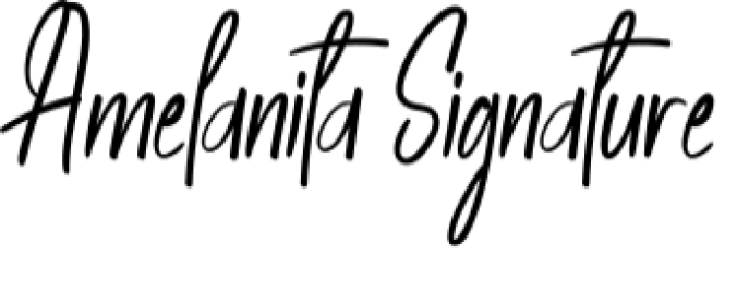 Amelanita Signature Font Preview