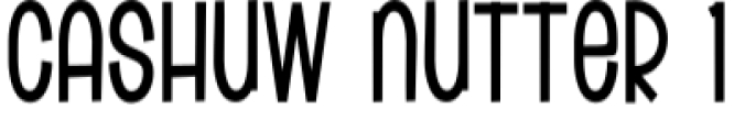 Cashuw Nutter Font Preview