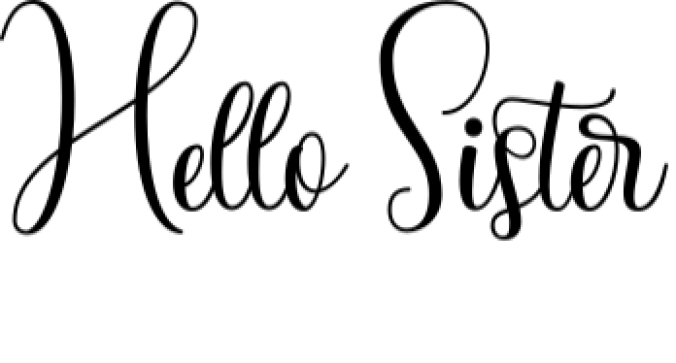 Hello Sister Font Preview