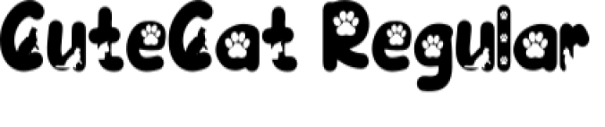 Cute Cat Font Preview