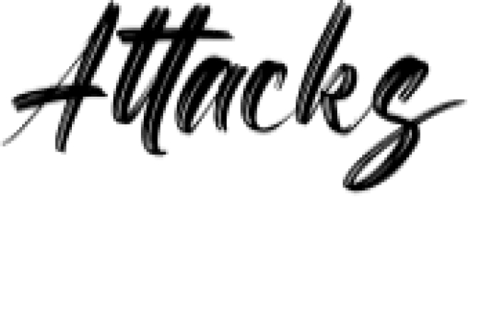Attacks Font Preview