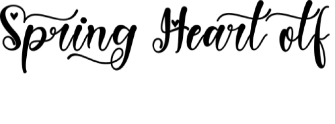 Spring Heart Font Preview