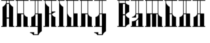Angklung Bamboo Font Preview
