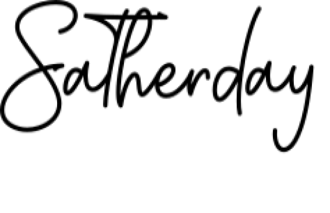 Satherday Font Preview
