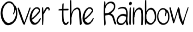 Over the Rainbow Font Preview