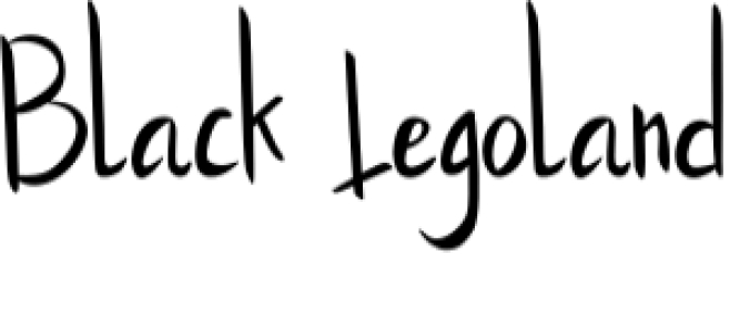 Black Legoland Font Preview