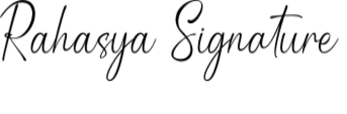 Rahasya Signature Font Preview