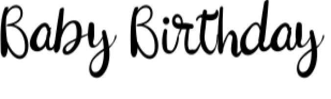 Baby Birthday Font Preview