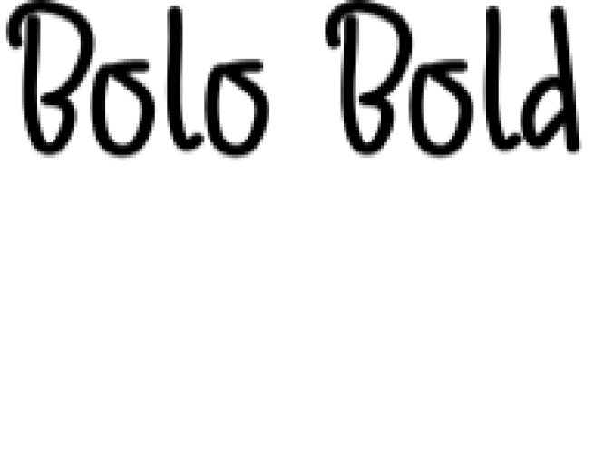 Bolo Bold Font Preview