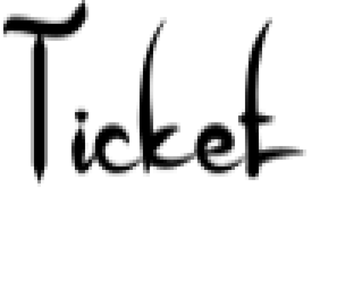 Ticket Font Preview