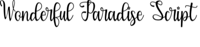 Wonderful Paradise Font Preview