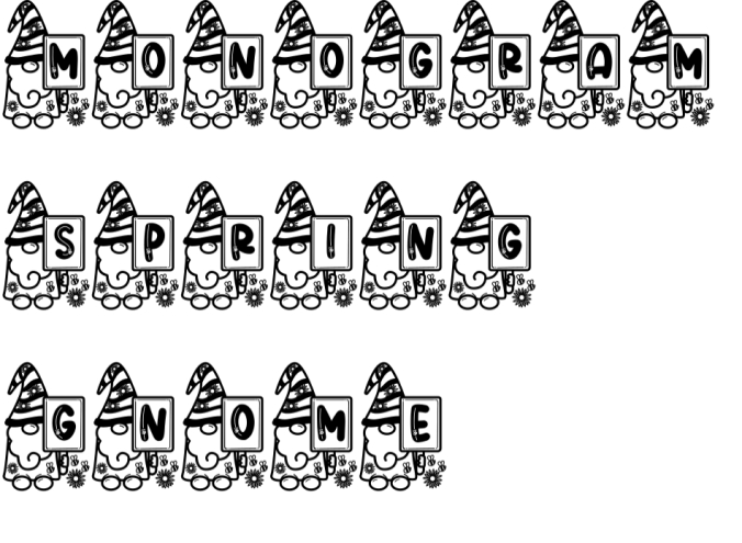 Monogram Spring Gnome Font Preview