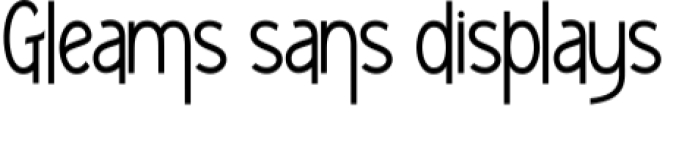 Gleams Font Preview