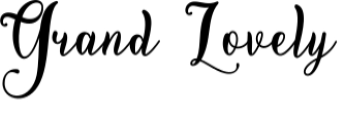 Grand Lovely Font Preview