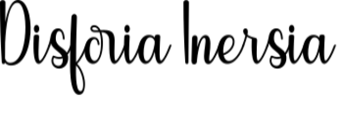 Disforia Inersia Font Preview